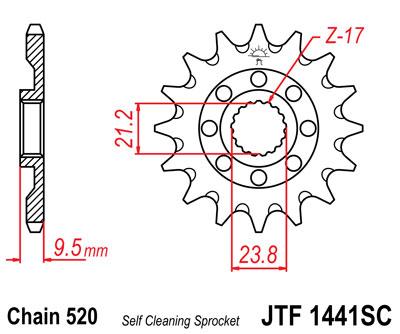 JT első lánckerék JTF1441SC-13