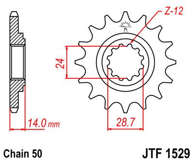 JT első lánckerék JTF1529-17