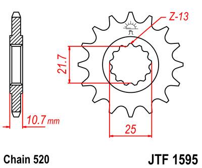 JT első lánckerék JTF1595-16