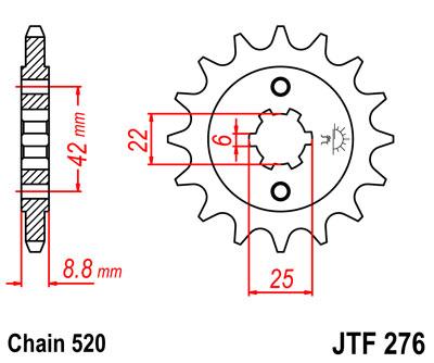 JT első lánckerék JTF276-16