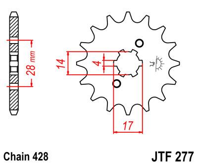 JT első lánckerék JTF277-13