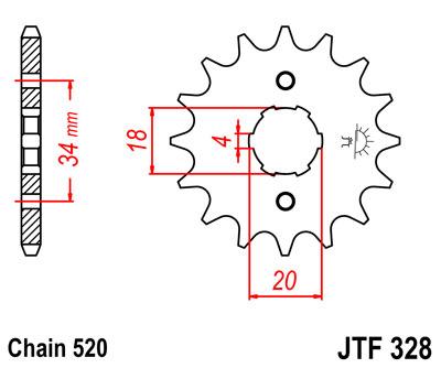 JT első lánckerék JTF328-13
