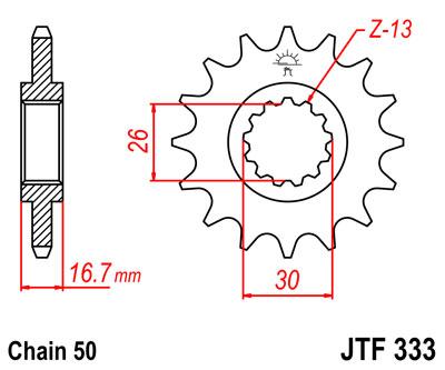 JT első lánckerék JTF333-16