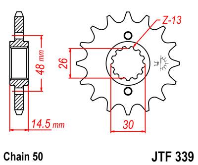 JT első lánckerék JTF339-16