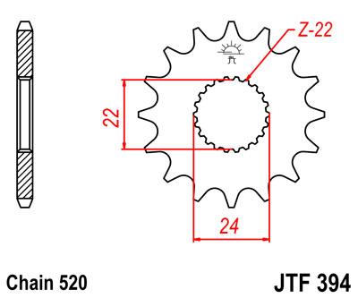 JT első lánckerék JTF394-13
