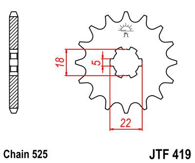 JT első lánckerék JTF419-15