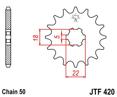 JT első lánckerék JTF420-15