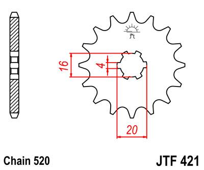 JT első lánckerék JTF421-11