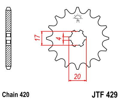 JT első lánckerék JTF429-12