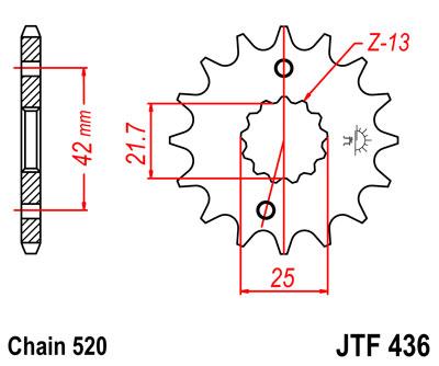 JT első lánckerék JTF436-14