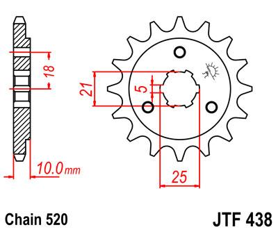 JT első lánckerék JTF438-15