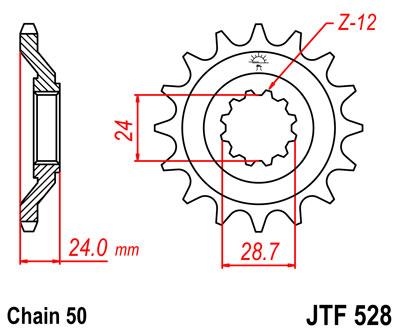 JT első lánckerék JTF528-17