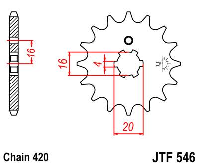 JT első lánckerék JTF546-13