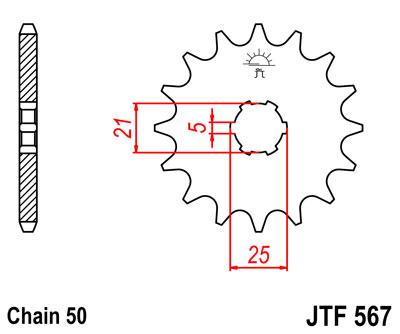 JT első lánckerék JTF567-16