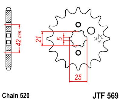 JT első lánckerék JTF569-14