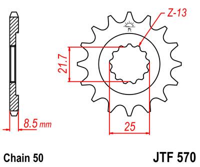 JT első lánckerék JTF570-16