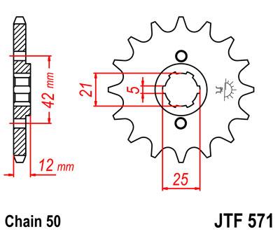 JT első lánckerék JTF571-16