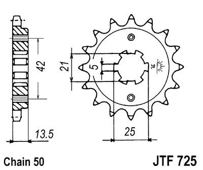 JT első lánckerék JTF725-15