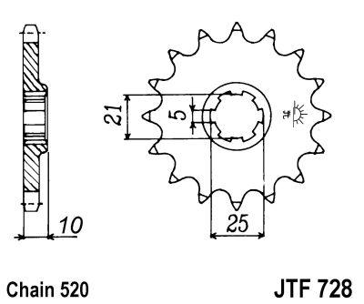 JT első lánckerék JTF728-15