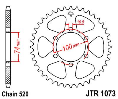 JT hátsó lánckerék JTR1073-46