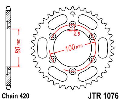 JT hátsó lánckerék JTR1076-48