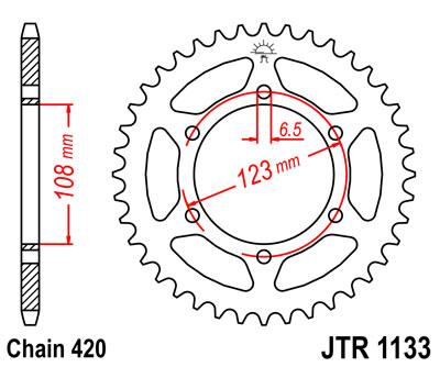JT hátsó lánckerék JTR1133-53
