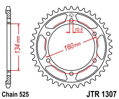 JT hátsó lánckerék JTR1307-41