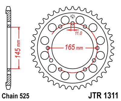 JT hátsó lánckerék JTR1311-44
