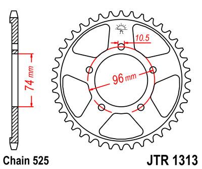 JT hátsó lánckerék JTR1313-40