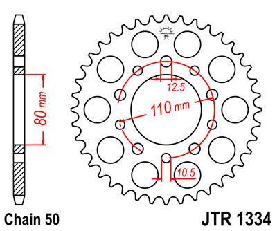JT hátsó lánckerék JTR1334-40