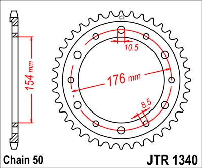 JT hátsó lánckerék JTR1340-43