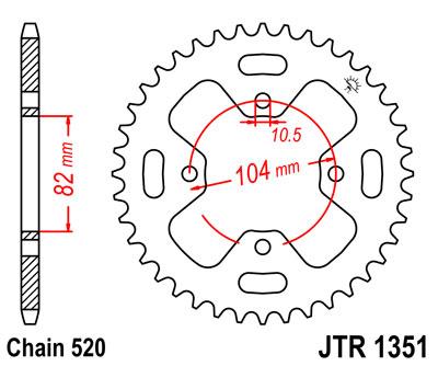 JT hátsó lánckerék JTR1351-40