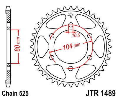 JT hátsó lánckerék JTR1489-39