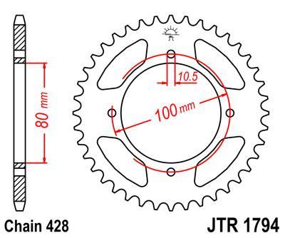 JT hátsó lánckerék JTR1794-45