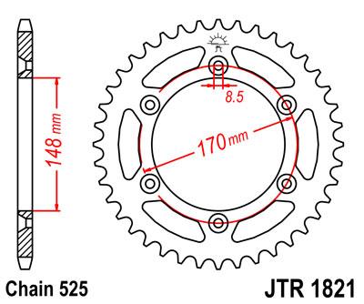 JT hátsó lánckerék JTR1821-47