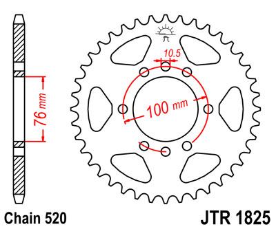 JT hátsó lánckerék JTR1825-42