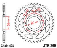 JT hátsó lánckerék JTR269-34