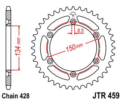 JT hátsó lánckerék JTR459-52