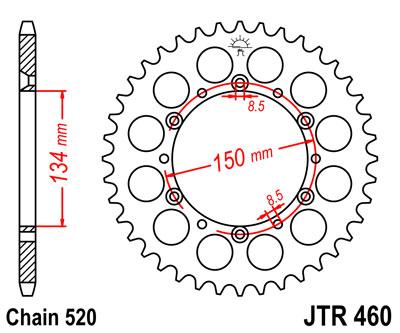 JT hátsó lánckerék JTR460-46