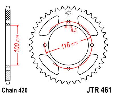 JT hátsó lánckerék JTR461-49