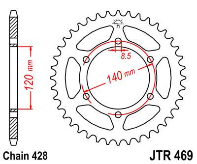 JT hátsó lánckerék JTR469-44