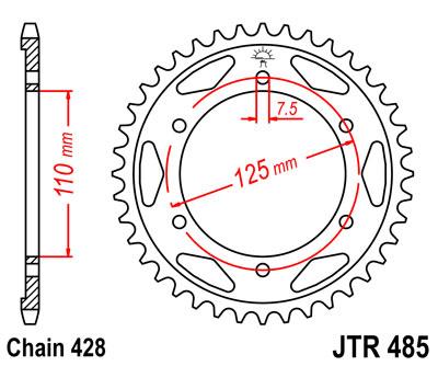 JT hátsó lánckerék JTR485-46