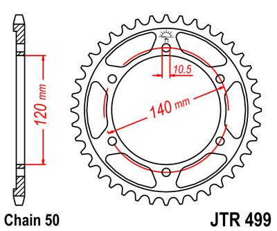 JT hátsó lánckerék JTR499-40