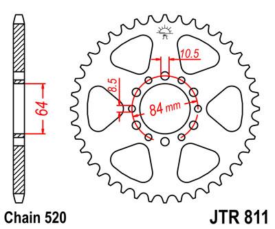 JT hátsó lánckerék JTR811-39