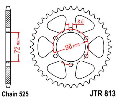 JT hátsó lánckerék JTR813-40