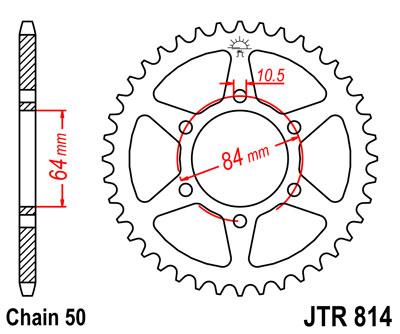 JT hátsó lánckerék JTR814-40